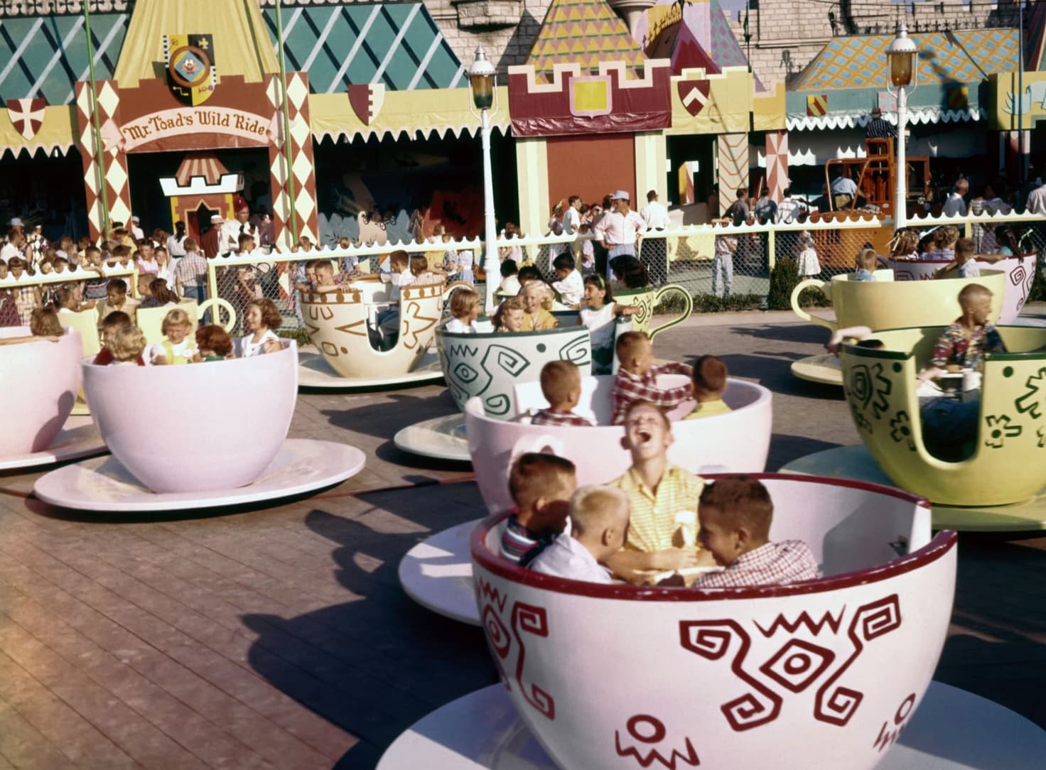 mad hatter tea cup ride 1955 - 100 mr. Toad's Wild Rider